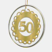 Gold 50th Ornament (Links)
