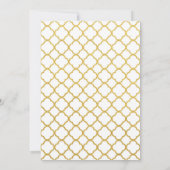 Gold 50th Wedding Jubileum Invitations Kaart (Achterkant)