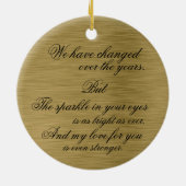 Gold 50th Wedding Jubileum Keramisch Ornament (Achterkant)