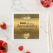 Gold 50th Wedding Jubileum Servet (Insitu)