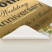 Gold 50th Wedding Jubileum Sherpa Deken (3/4)