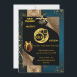 Gold 60th Birthday Invitation<br><div class="desc">Faites de la célébration du 60e anniversaire de votre bien-aimé une fête inoubliable avec notre carte d'invitation personnalisable! Notre carte de haute qualité présente un design époustouflant que vous pouvez personnaliser avec le nom du célébrant et les détails de la fête. créer une invitation unique qui reflète la personnalité et...</div>