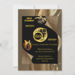 Gold 60th Birthday Invitation<br><div class="desc">Faites de la célébration du 60e anniversaire de votre bien-aimé une fête inoubliable avec notre carte d'invitation personnalisable! Notre carte de haute qualité présente un design époustouflant que vous pouvez personnaliser avec le nom du célébrant et les détails de la fête. créer une invitation unique qui reflète la personnalité et...</div>