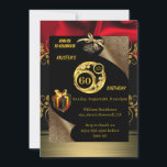 Gold 60th Birthday Invitation<br><div class="desc">Faites de la célébration du 60e anniversaire de votre bien-aimé une fête inoubliable avec notre carte d'invitation personnalisable! Notre carte de haute qualité présente un design époustouflant que vous pouvez personnaliser avec le nom du célébrant et les détails de la fête. créer une invitation unique qui reflète la personnalité et...</div>