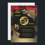 Gold 60th Birthday Invitation<br><div class="desc">Faites de la célébration du 60e anniversaire de votre bien-aimé une fête inoubliable avec notre carte d'invitation personnalisable! Notre carte de haute qualité présente un design époustouflant que vous pouvez personnaliser avec le nom du célébrant et les détails de la fête. créer une invitation unique qui reflète la personnalité et...</div>