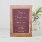 Gold 60th Birthday Party Kaart (Staand voorkant)