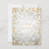 Gold 60th Birthday Silver Glam Lights Save The Date (Achterkant)