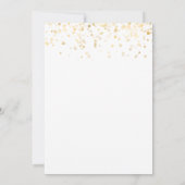 Gold 75th Anniversaire de fête Budget Invitation (Dos)