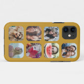 Gold 7 iPhone Photo Collage Square Sjabloon Case-Mate iPhone Case (Achterkant (horizontaal))
