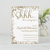 Gold 82nd Surprise Birthday Party Invitation (Debout devant)