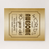 Gold 90th Birthday Celebration World Best Fabulous Legpuzzel (Horizontaal)