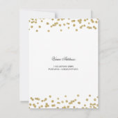 Gold 90th Birthday Save Date Confetti Kaart (Achterkant)