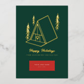 Gold A Lijst Real Estate Business Folie Feestdagenkaart (Voorkant)