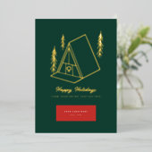 Gold A Lijst Real Estate Business Folie Feestdagenkaart (Staand Voorkant)