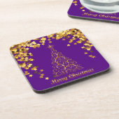Gold Abstract kerstboomtapijt Bier Onderzetter (Linkerzijde)