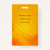 Gold Abstracte foto-id Badge (Achterkant)