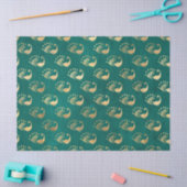 Gold Abstracte packs op groene ontkoppeling Tissuepapier (Craft)