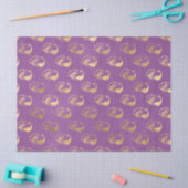 Gold Abstracte packs op lichte Paarse ontkoppeling Tissuepapier (Craft)