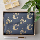 Gold Abstracte pacocks op de ontkoppeling van de m Tissuepapier (Geschenk)
