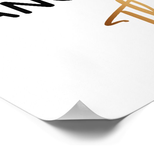 Gold Accent Dancing This Way Simple Arrow-teken Poster (Hoek)