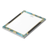 Gold Accent Turquoise Agate Gemstone Notepad Notitieblok (Gedraaid)