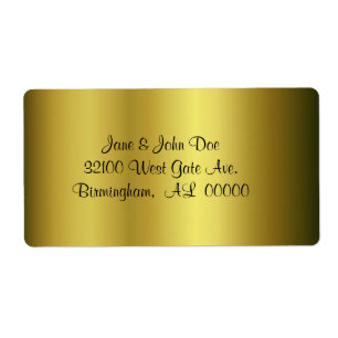 Gold Adres Verzendlabels Etiket