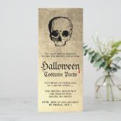 Gold Adulte Halloween Party Peau Invitation (Debout devant)
