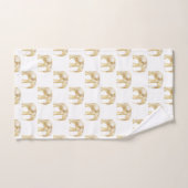 GOLD AFRICAN ELEPHANT WHITROOM BATHROOM TOWEL SET BAD HANDDOEK (Handdoek)