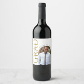 Gold Afstudeerder Arching Photo Class of 2023 Afst Wijn Etiket (Voorkant)