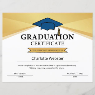 Gold Afstuderen Completion Certificate PDF