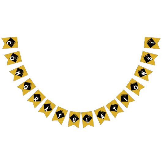 Gold Afstuderen-congraties Vlaggetjes (Alle)