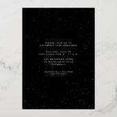 Gold Afstuderen drie foto's zwart afstuderen Folie Uitnodiging (Achterkant)