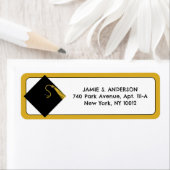 Gold Afstuderen Return Address Labels (Insitu)