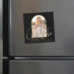 Gold Afstuderen zwarte balk foto Magnetic