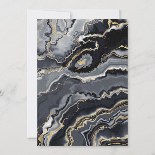 Gold Agate Enregistrer les invitations de date (Dos)