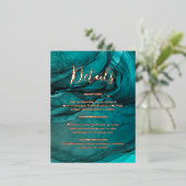 Gold Agate Marbre Les détails carte mariage (Debout devant)