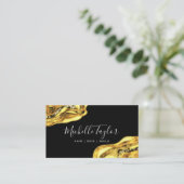 Gold Agate Moderne Elégant Carte de visite de luxe (Debout devant)