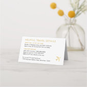 Gold Airplane boarding Pass Ticket Folded Escort (Achterkant)