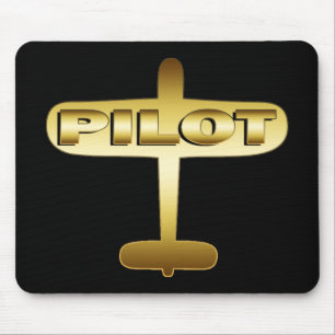GOLD AIRPLANE PILOT MUISMAT