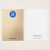 Gold Ajoutez votre carte d'écran d'oreille du logo (Devant & derrière)