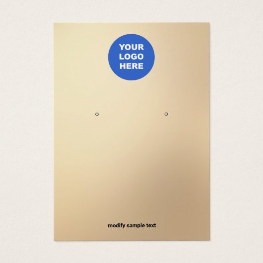 Gold Ajoutez votre carte d'écran d'oreille du logo (Devant)