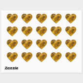 Gold Ajoutez votre propre Sticker Coeur de texte (Feuille)