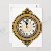 Gold Alarm Clock-pictogram Briefkaart (Voorkant / Achterkant)