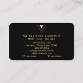 *~* Gold Alchemy Minimal Sacred Geometry Driehoek Visitekaartje (Achterkant)