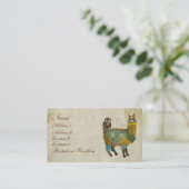 Gold Alpaca en Blauwgroen Visitekaartje/Labels voo Visitekaartje (Staand voorkant)