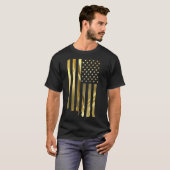 Gold American Flag T-Shirt (Voorkant volledig)