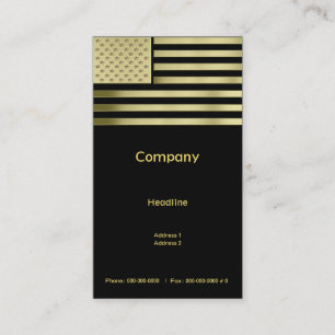 Gold American Flag Visitekaartje