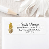 Gold Ananas Adres Etiket (Insitu)