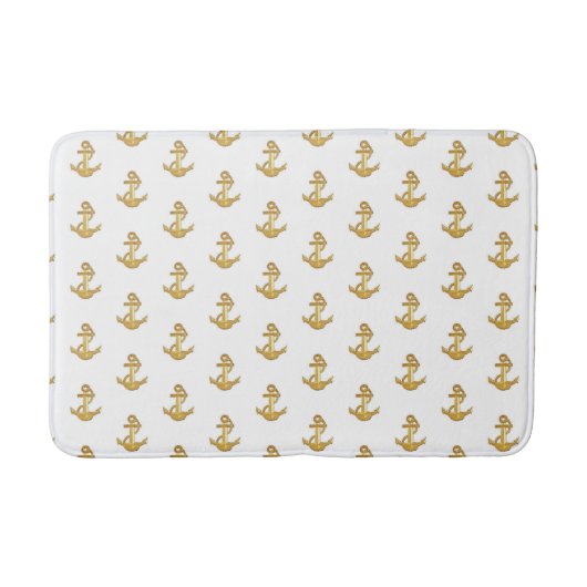 Gold Anchor Bathroom Bath Mat (Voorkant)