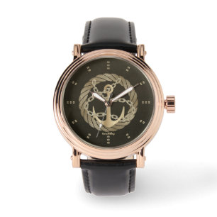 Gold Anchor Horloge